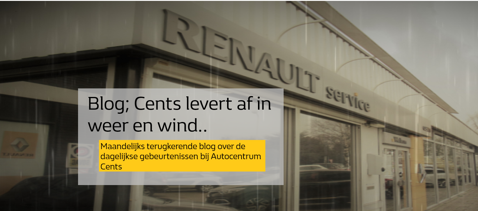 Autocentrum Cents levert af in weer en wind